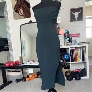 Socialite NWT Celine Strapless cutout sexy  Dark Teal Dress medium